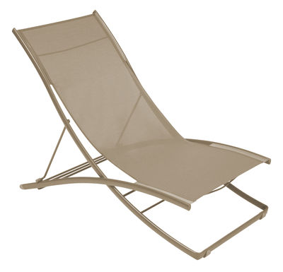 Fermob Plein Air Reclining chair - Foldable - 2 positions. Chiné nutmeg