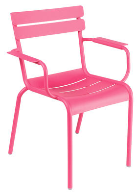 Fermob Luxembourg Stackable armchair. Fuschia