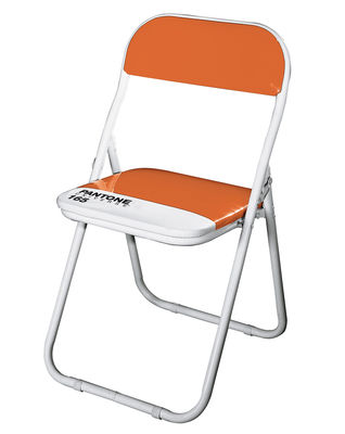 Seletti Pantone Foldable chair - Plastic & metal structure. Orange 165