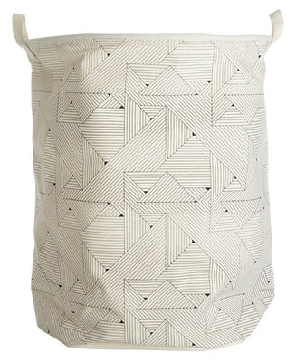 House Doctor Triangular Laundry basket - /Ø 40 x H 50 cm. Black,Beige