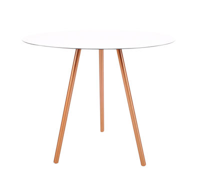 XL Boom Elle Coffee table - H 40,5 cm. White,Copper