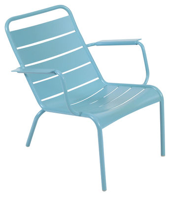 Fermob Luxembourg Low armchair. Turquoise