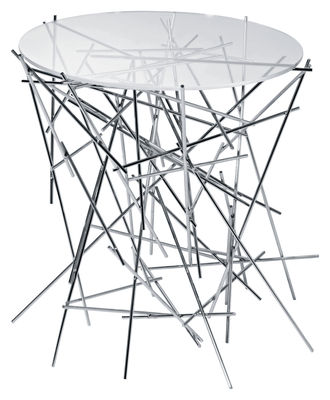 Alessi Blow up Coffee table. Steel,Transparent