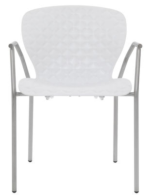 De Padova Lavenham Outdoor Stackable armchair - Plastiquc with padded effect. White