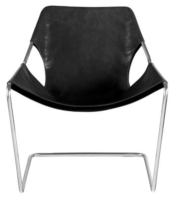 Objekto Paulistano Armchair - Stainless steel. Black
