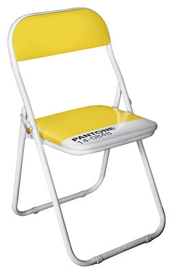 Seletti Pantone Foldable chair - Plastic & metal structure. Mimosa yellow