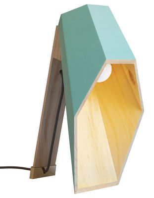 Seletti Woodspot LED Table lamp - H 44 cm. Almond green