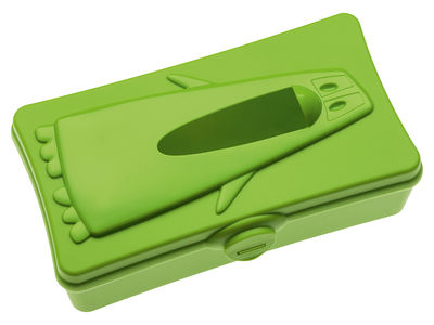 Koziol Ping Pong Tissue box. Opaque grass green
