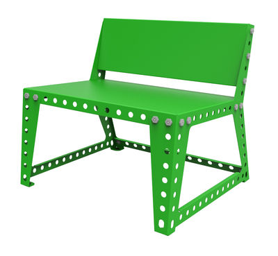 Meccano Home Outdoor Low armchair - Metal. Green