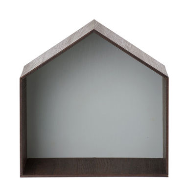 Ferm Living Studio Shelf - W 30 x H 30 cm. Grey,Dark wood