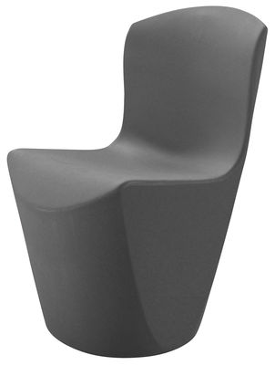 Slide Zoe Chair - Plastic. Charcoal grey