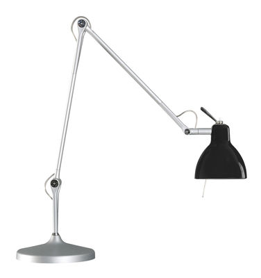 Rotaliana Luxy T2 Desk lamp - Arm 4 sections. Glossy black,Matallic