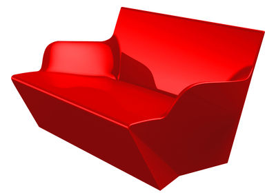 Slide Kami Yon Sofa - Lacquered version. Lacquered red