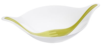Koziol Leaf Salade bowl - with cutlery. White,Yellow