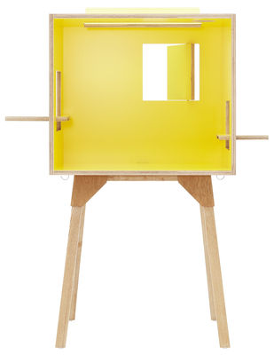 Ichiro Koloro Desk - L 73 cm. Yellow,Light wood