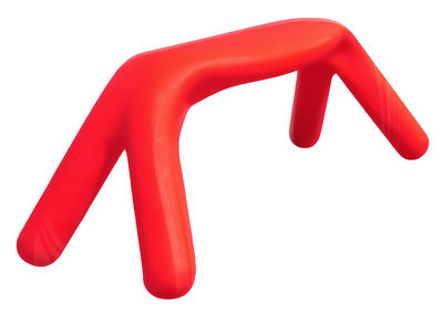 Slide Atlas Bench - Lacquered version. Lacquered red