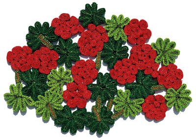 Seletti Florigraphie Geranium Placemat. Red,Green