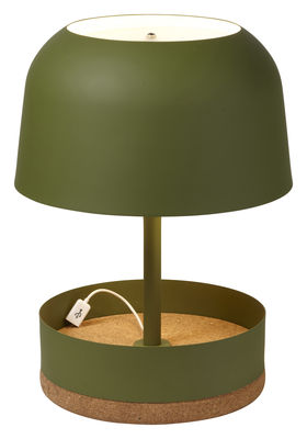 Forestier Hodge-Podge USB Table lamp - With USB port - H 39,5 cm. Green