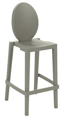 TOG Joa Sekoya Bar chair - Round / Plastic with wood effect. Grey-green
