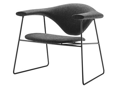 Gubi - Masculo Masculo - Lounge chair Charcoal grey