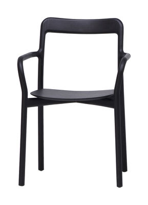 Mattiazzi Branca Stackable armchair - Wood. Black stained beech