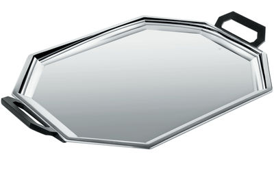 Alessi Memories from the future - Ottagonale Tray. Black,Glossy steel