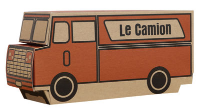 Leçons de Choses Camion à monter Construction game - Cardboard. Orange,Cardboard