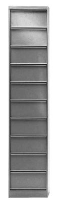 Tolix Classeur à clapets CC10 Storage - 10 leaf-door storage cabinet. Glossy raw steel