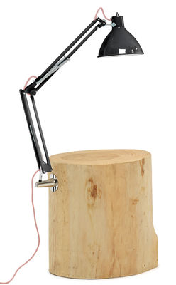 Mogg Piantama Supplement table - / Lamp included - H 50 cm. Black,Natural wood