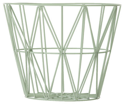 Ferm Living Wire Small Basket. Water green