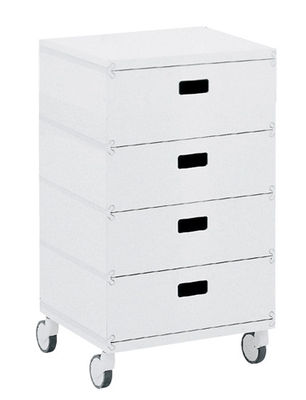 Magis Plus Unit Mobile container - 4 drawers - On wheels. White