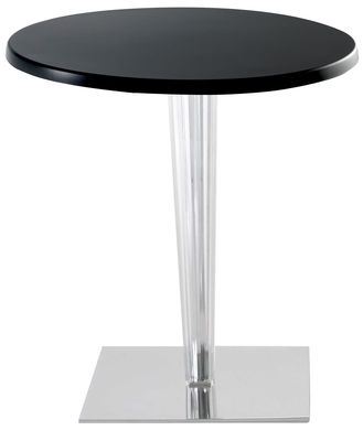 Kartell Top Top Table - Lacquered round table top. Black