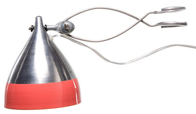 Tsé-Tsé Cornette Lamp with clip. Red,Aluminum