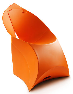 Flux Chair Folding armchair - Polypropylene. Orange