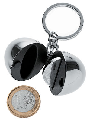 Alessi Bon Bon Key ring - With coin holder. Steel