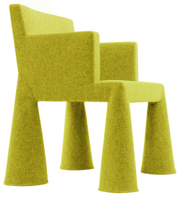 Moooi V.I.P. Chair Castor armchair. Yellow