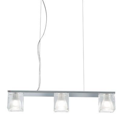 Fabbian Cubetto - Crystal Glass Pendant - 3 elements. Transparent