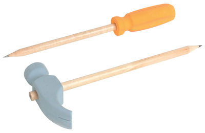 Doiy Tool Erasers Rubber - / Set of 2. Blue,Orange