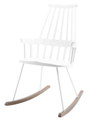 Kartell Comback Rocking chair. White,Wood