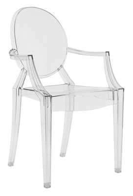 Kartell Louis Ghost Stackable armchair - transparent / Polycarbonate. Crystal