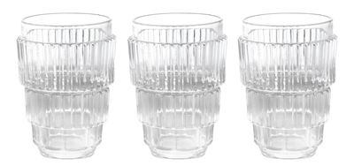 Diesel living with Seletti Machine Collection Glass - / Set of 3 - H 13 cm. Transparent