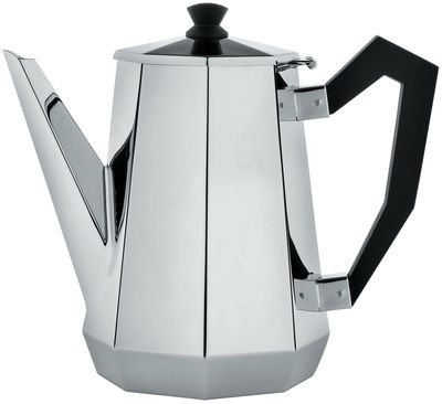 Alessi Memories from the future - Ottagonale Coffee pot. Black,Glossy steel