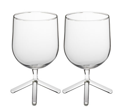 Th Manufacture Tripod Water glass - Set of 2. Transparent