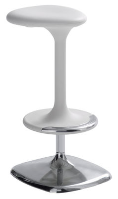 Casamania Kant Adjustable bar stool - Pivoting - Plastic & metal. White