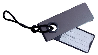 Lexon Néo Luggage tag. Black,Charcoal grey