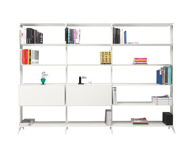 Alias Aline Bookcase - 2 drawers - L 272,2 x H 205,2 cm. White