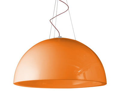 Slide Cupole Pendant - Lacquered version - Ø 80 cm. Lacquered orange