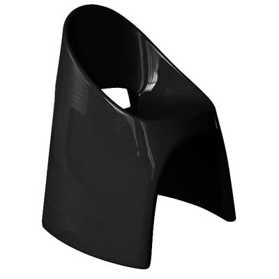 Slide Amélie Stackable armchair - Lacquered plastic. Lacquered black