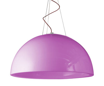 Slide Cupole Pendant - Lacquered version - Ø 120 cm - LED. Pink lacquered