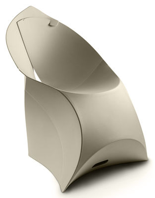 Flux Chair Folding armchair - Polypropylene. Stone grey